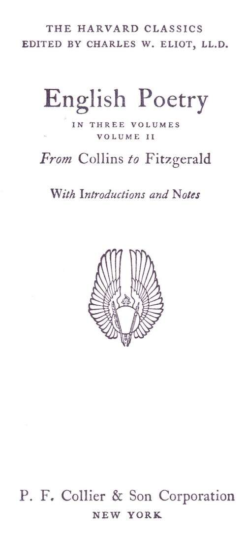 [B:2:S:CC]-The Harvard Classics. English Poetry in three volumes. Volume II. - Charles W Eliot
