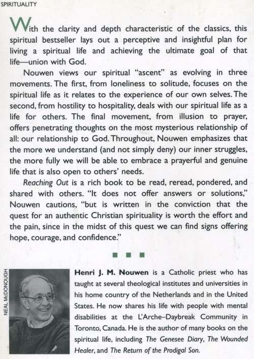 [B:2:S:CC]-Reaching Out. The Three Movements of the Spiritual Life. - Henri JM Nouwen