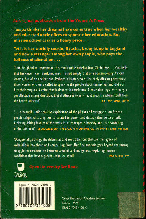 [B:2:S:CC]-Nervous Condition - Tsitsi Dangarembga