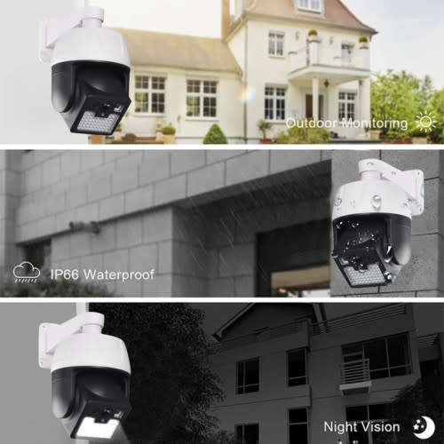 Solar Security Virtual Camera IP65 Wireless Outdoor Waterproof Light Motion Sensor Flood Light