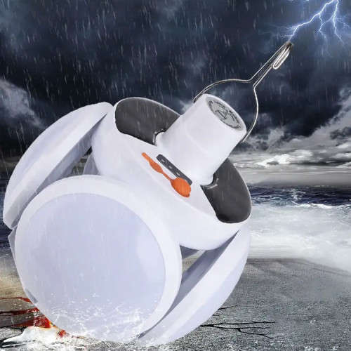 Solar Folding Football Bulbs Solar Pendant Lights With Hook For Home Garage Party Decoration