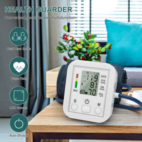 Smart Automatic Blood Pressure Monitor Upper Arm Digital Blood Pressure Machine Home Healthcare