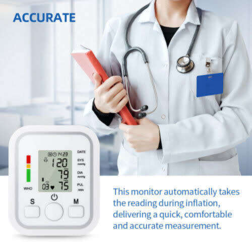 Smart Automatic Blood Pressure Monitor Upper Arm Digital Blood Pressure Machine Home Healthcare