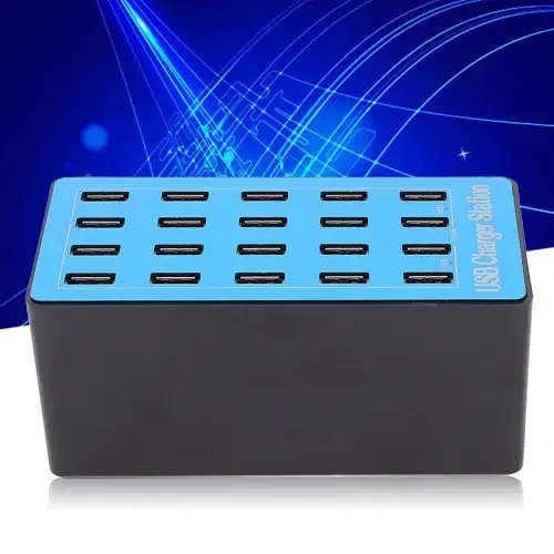 USB Hub 20 Ports Fast Charging Station Power Adapter USB Desktop Fast Charging Station