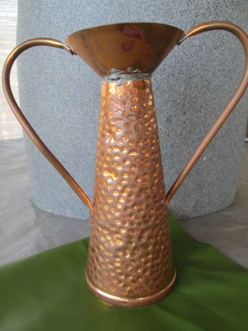 BRASS/COPPER VASE TYPE ORNAMENT