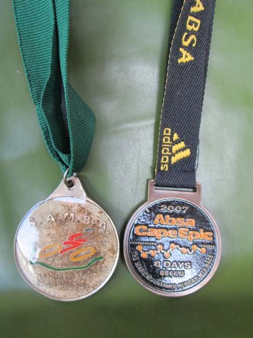 2 X SPORTS MEDAL - S.A.M.B.A NAT. CHAMPIONSHIP + ABSA CAPE EPIC 2007
