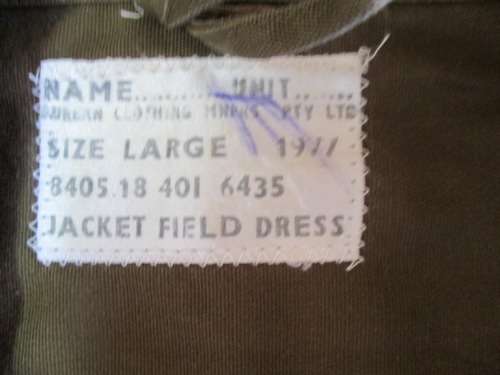 SA ARMY BROWNS NUTRIA FIELD DRESS JACKET
