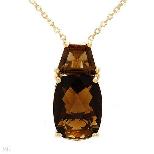 14K/925 Gold plated Silver Necklace With Simulated Topazes Well Made in