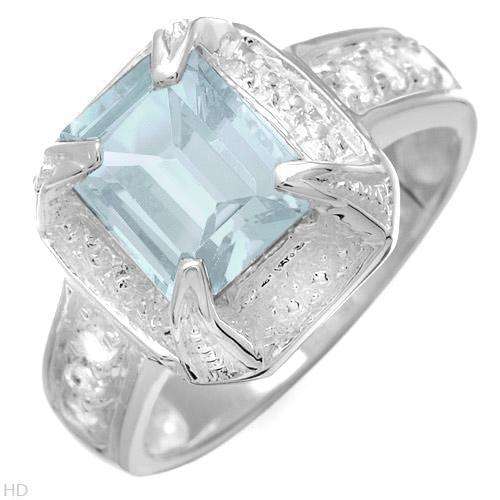 SIZE 7  --  TOPAZ & Sterling silver  --  Ring