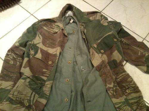 Rhodesian  Army Camouflage Jacket  with  Ultra  rare cold weather  liner.