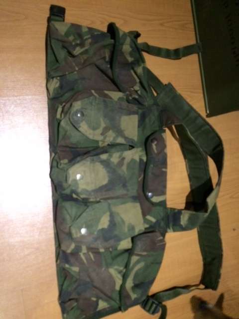 Camouflage Chest Webbing. Made by Arktis for the Royal Marine Commandos