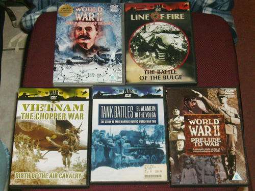 War Documentry, WW2, Vietnam, set of five.