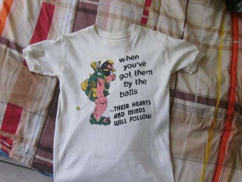 Rhodesian army, bush war original comical t-shirt, good condition, medium size, Rhodesia