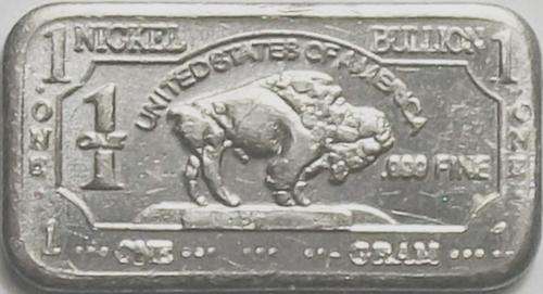[2 BARS] 2 x 1 Gram  NEW Buffalo Nickel Bars!!!!