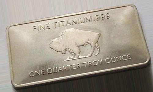WOW!!!  1/4 Troy Oz Titanium Buffalo Bar!!!  FIRST ON BOB!!!