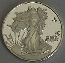 WOW!!! 1 Gram Silver Liberty Eagle Coin .999 WOW!!!