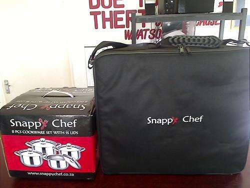 Snappy-Chef Induction Cooker + Carry Bag + 8 Piece Snappy Chef Cookware Set