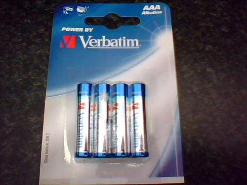 Verbatim AAA batteries (You are bidding for 200 Batteries)(Shipping R60)