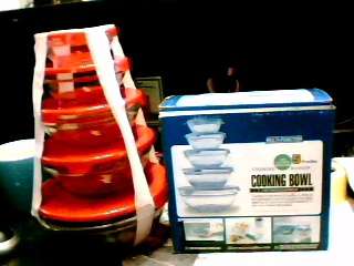 5 X Glass bowls and lids (Shipping R25)