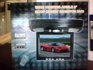 8 Inch roof mount monitor + build in DVD + Remote (Shipping R60)