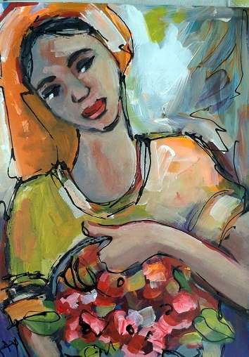 The art of colour. Acrylic on board by Lofty