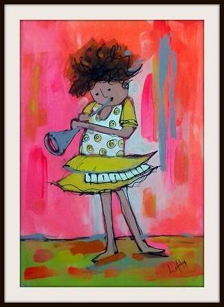 "Just for fun" Original acrylic on canvas by Lofty (300 x 450)