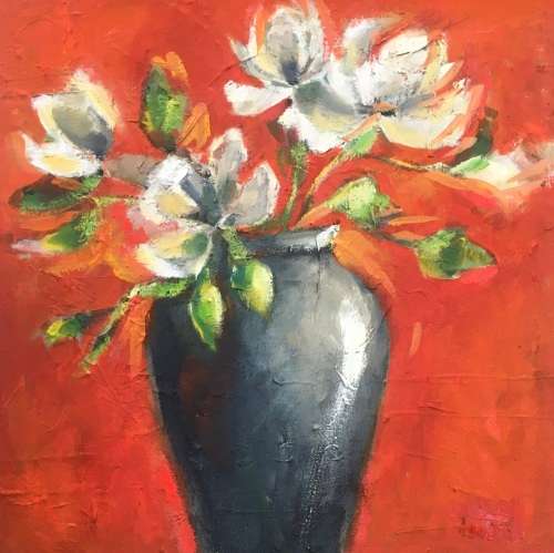 The blue vase (400x400) Oil on canvas