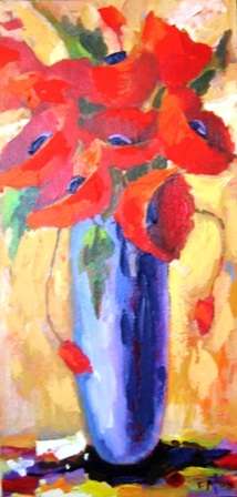 Lofty Eaton.(300X600)Palette knife Poppies 2. Acrylic on board