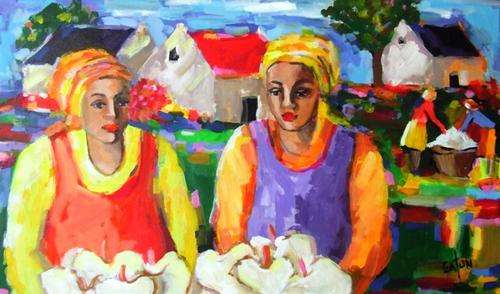 Original Lofty Eaton painting.(550x950) Acrylic on canvas.Unframed