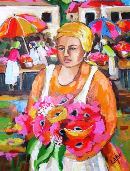 Blommemark (560x760)  Acrylic on canvas.Unframed.