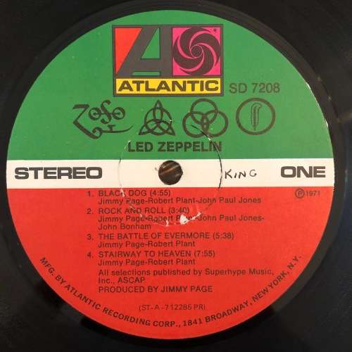 Led Zeppelin - IV Vinyl LP US Import Stairway To Heaven