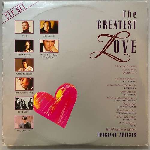 The Greatest Love Vinyl 2LP Compilation Sting Phil Collins Bryan Ferry Eric Clapton