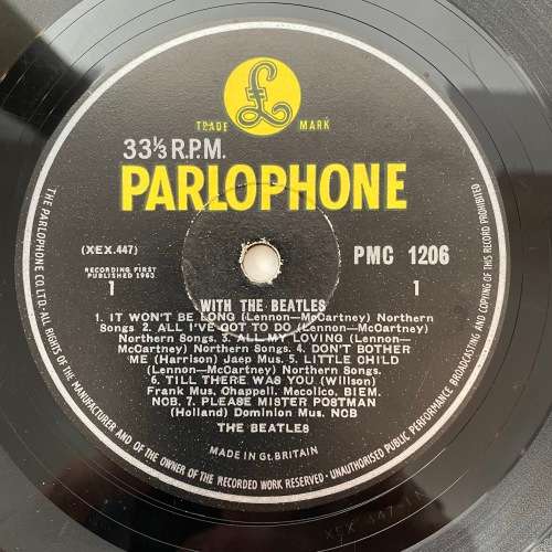 The Beatles - With The Beatles Vinyl LP Early / First UK Press Variant