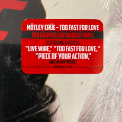 Motley Crue - Too Fast For Love Vinyl LP Limited Black Smoke Vinyl US Press New Sealed