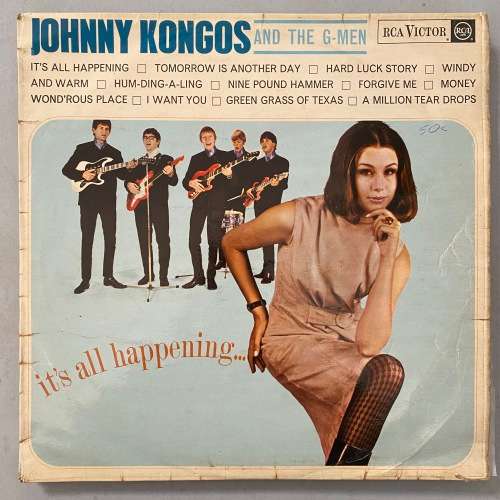 Johnny Kongos and the G-Men - It`s All Happening... Vinyl LP Rare South African Beat Surf Rock