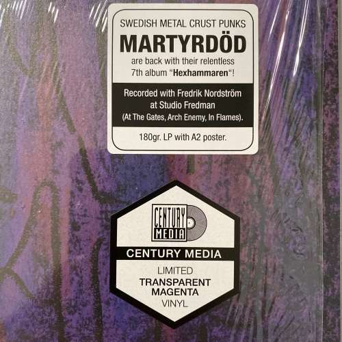 Martyrdod - Hexhammaren Vinyl LP Limited 100 Copies Crust Punk Death Metal Century Media