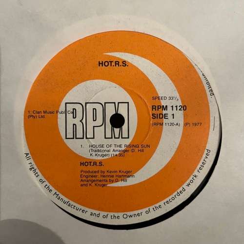 HOT R.S. - The House Of The Rising Sun Vinyl LP South African Soul Disco