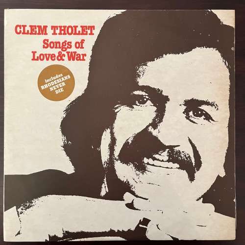 Clem Tholet - Songs of Love and War Vinyl LP Rhodesian Press Folk