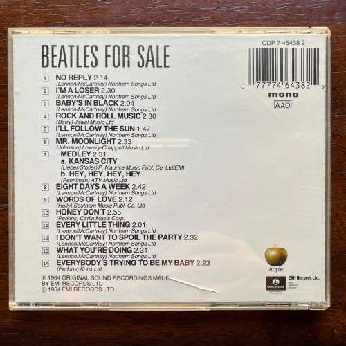The Beatles - Beatles For Sale CD Mono UK Import