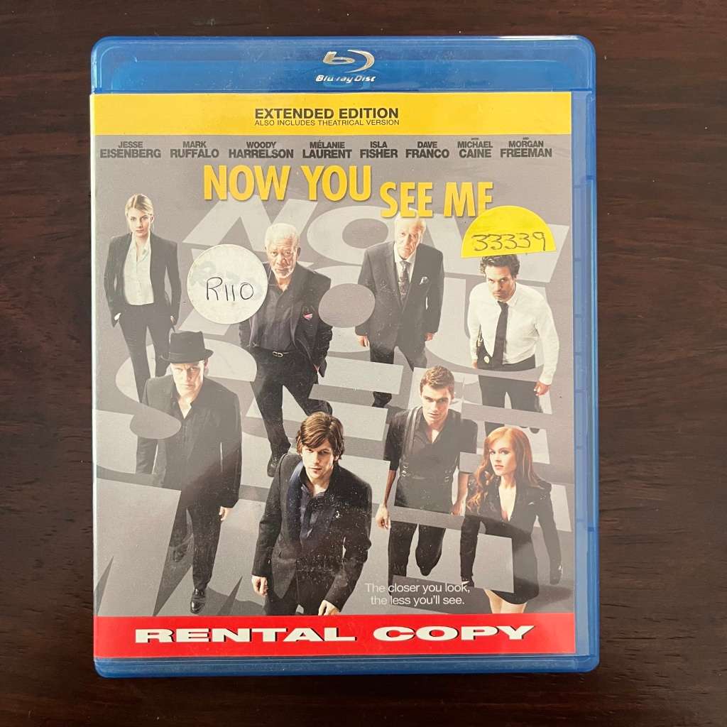 Now You See Me Blu Ray South African Press Rental Copy