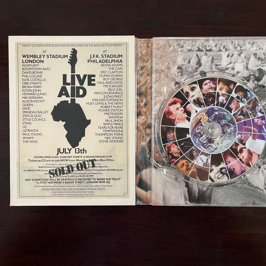 Live Aid 4DVD Boxset U2 Duran Duran David Bowie Dire Straits Tears For Fears