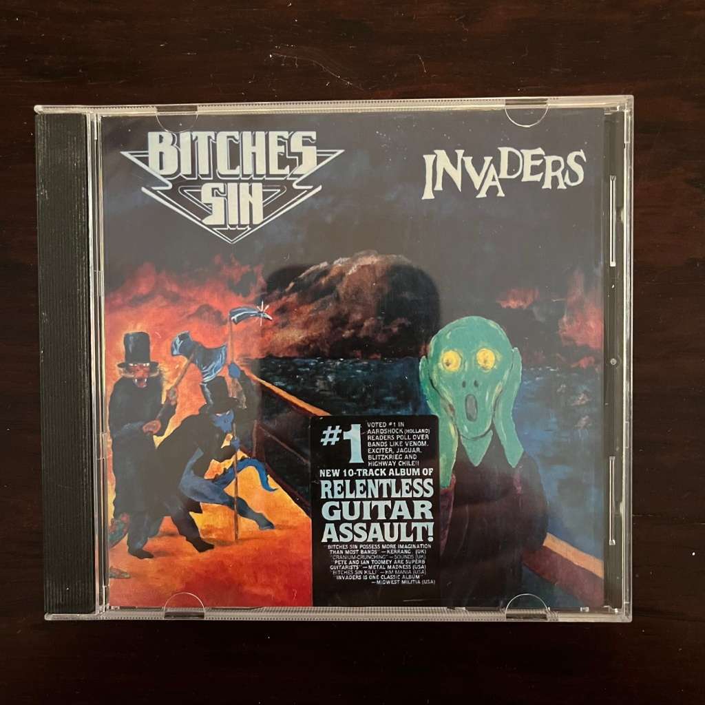 Bitches Sin - Invaders CD UK Press Hard Rock Heavy Metal Remastered Edition