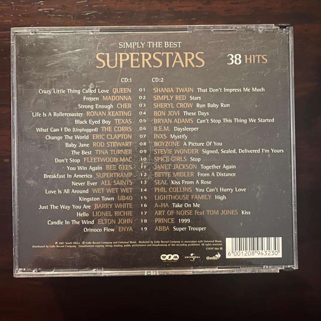 Simply The Best Superstars 2CD Compilation Queen Madonna Texas Simply Red Seal