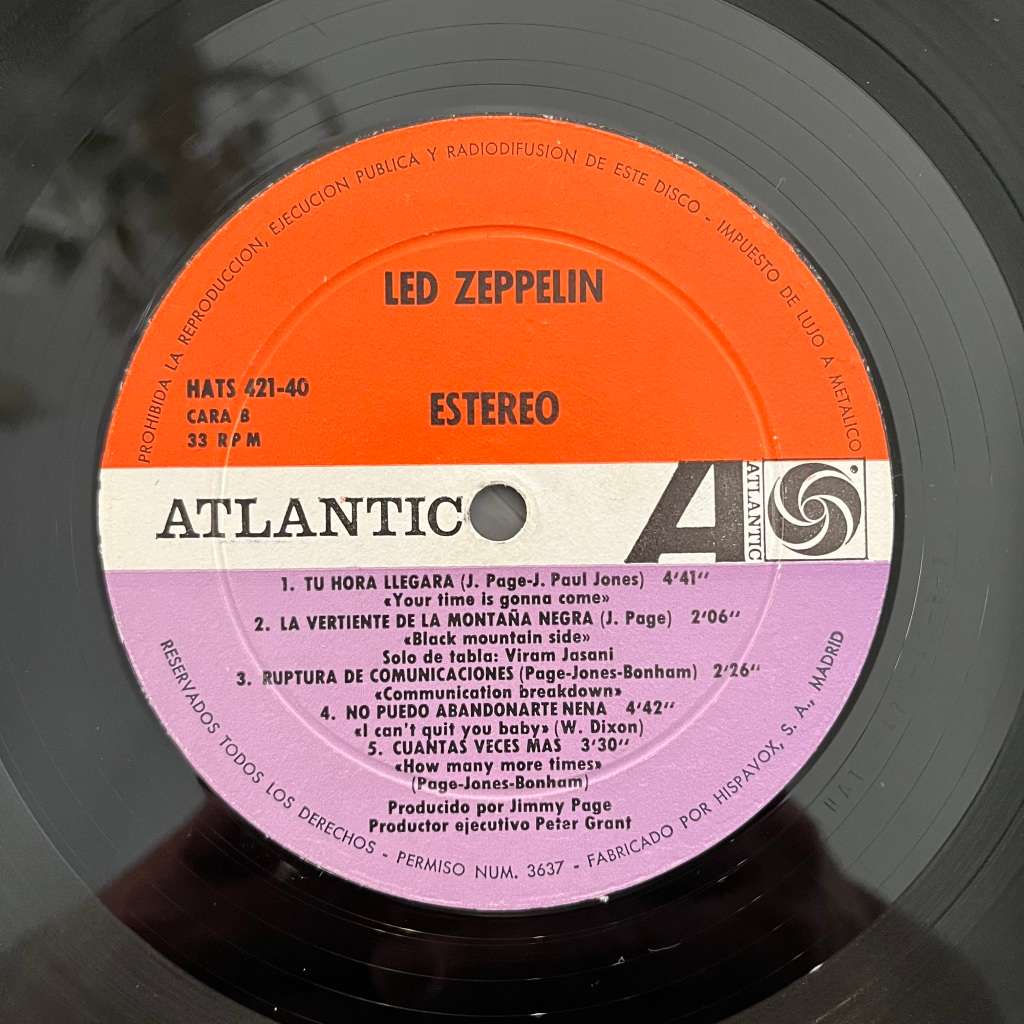 Led Zeppelin - Led Zeppelin Vinyl LP Spanish Press