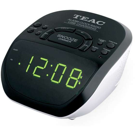 Teac Alarm Clock Radio With USB Charger