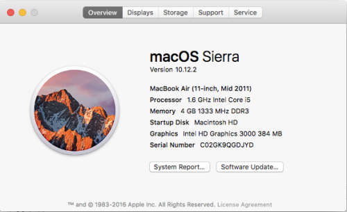 Macbook Air 11" (Includes Accessories)