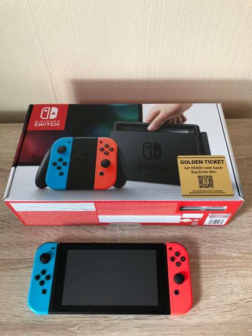 Nintendo Switch Console with Neon Red and Neon Blue Joy-Con (NS)