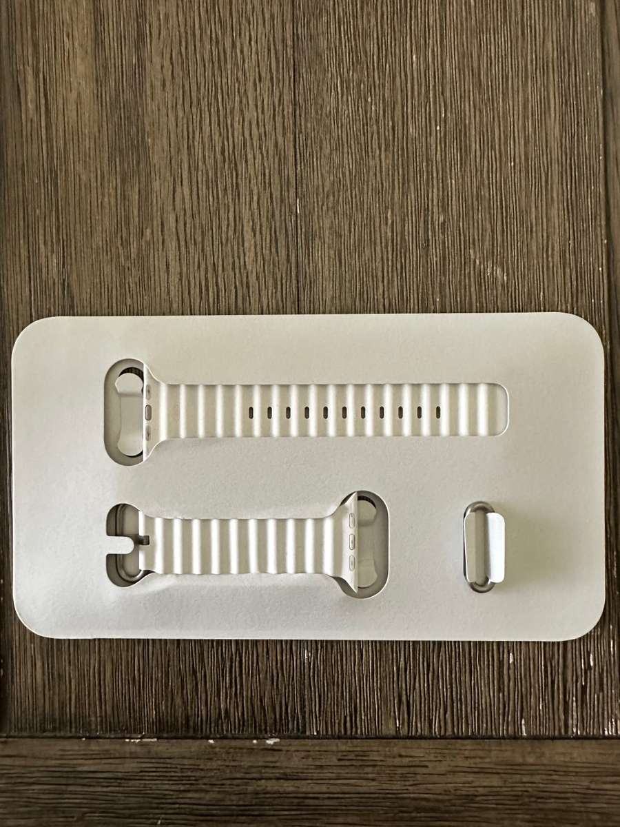 Apple Watch Ultra GPS + Cellular, 49mm Titanium Case with White Ocean Band