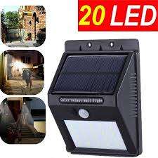 20 LED SOLAR POWERED LED WALL LIGHT + PIR SENSOR+NIGHT SENSOR