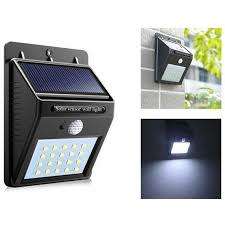 20 LED SOLAR POWERED LED WALL LIGHT + PIR SENSOR+NIGHT SENSOR